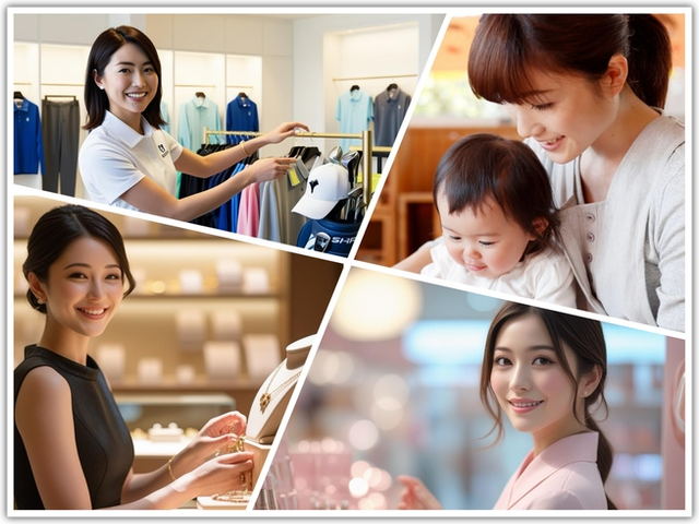 スマホでアパレルの求人を探している女性の画像